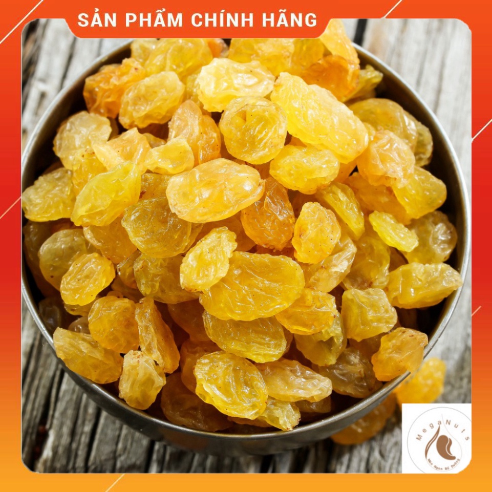 480gr nho khô vàng nhập khẩu loại 1 - Nho khô vàng Ấn Độ không đường vị ngọt tự nhiên Meganuts