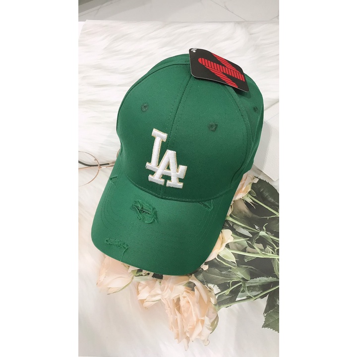 Mũ lưỡi trai ❤️ Nón kết thêu chữ LA phong cách Ulzzang form unisex nam nữ N2