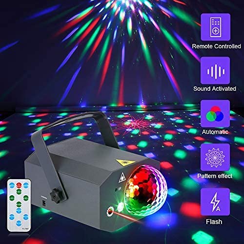 Đèn LED Chiếu Sân Khấu Disco 64 Họa Tiết Nhiều Màu Sắc