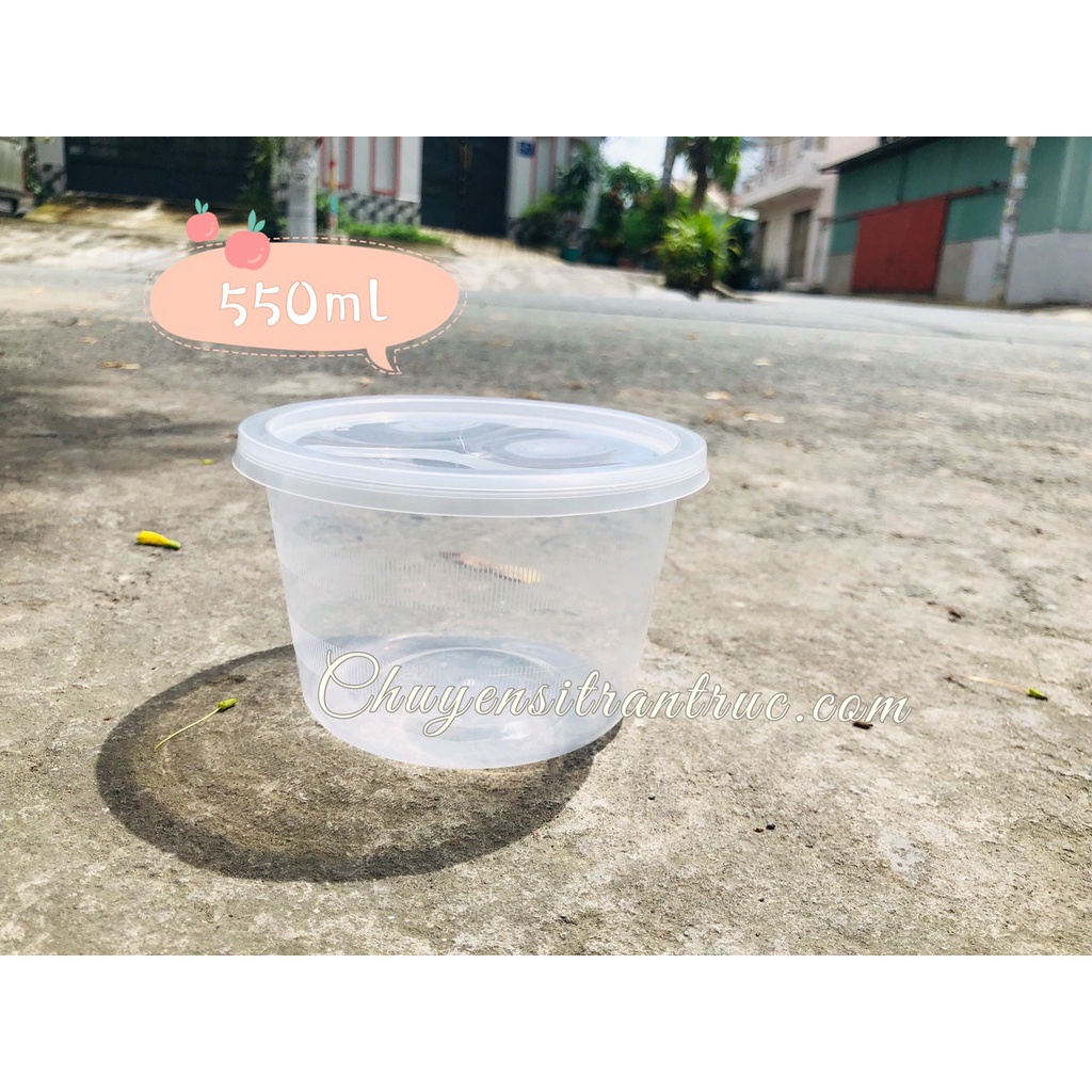 Combo 10 Hộp tròn Microwave đựng thực phẩm 550ml