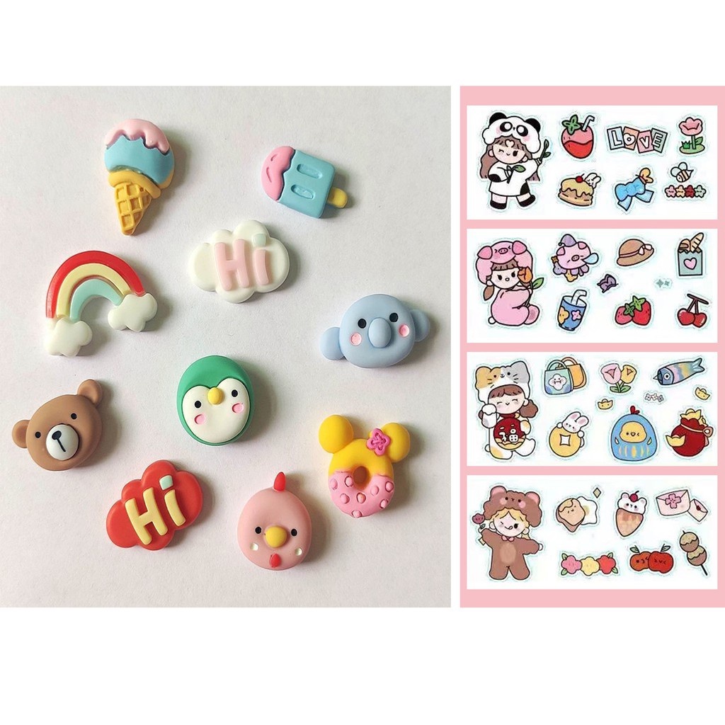 Bình nước 2 lít tặng Sticker dành cho người lười uống nước Fan House bình nước cute 2L có ống hút, vạch chia nhắc giờ