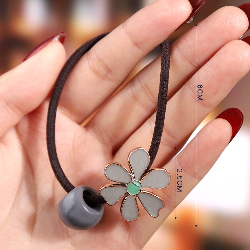 Dây Buộc Tóc Cao Su Co Giãn Hình Hoa Giọt Nước Đơn Giản Cho Nữ