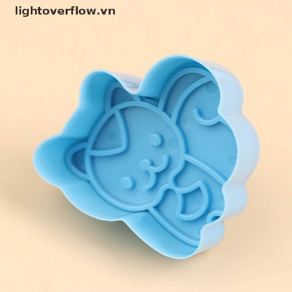 [lightoverflow] 4Pcs/set Cute Samll Dolphin Samll Seal Squirrel Bear Sandwich Cookie Mold Cutter [VN]