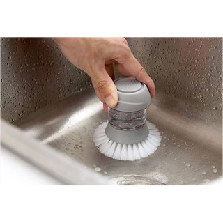 Kitchenware cleaning brush with automatic liquid addition pot washing artifact