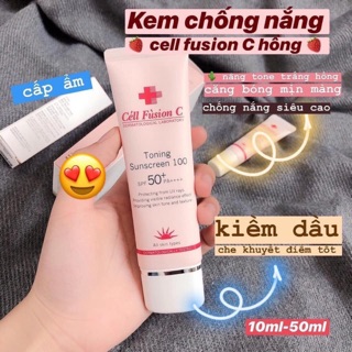 Set kem chống nắng cell fushion hồng ( 50ml + 10ml )