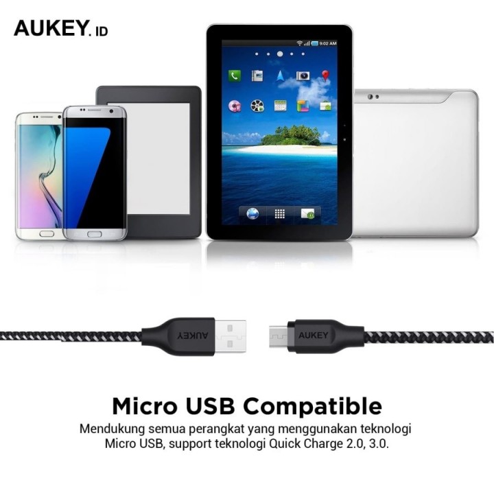 Dây Cáp Sạc Chuyển Đổi Usb 2.0 Sang Micro Usb - 1.2m Cbr99 - Aukey Cb-Bam1