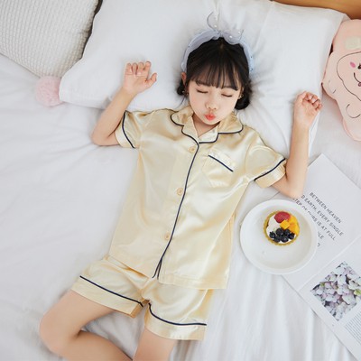 Đồ Ngủ Pijama Lụa Trẻ Em MinChu Cho Bé Trai Bé Gái Mặc Ở Nhà Từ 12 - 34kg - Quần Áo Ngủ Mùa Hè Cho Bé