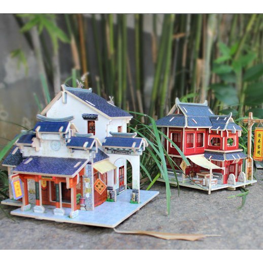 Đồ chơi lắp ráp gỗ 3D Mô hình Nhà Khách Trung Quốc