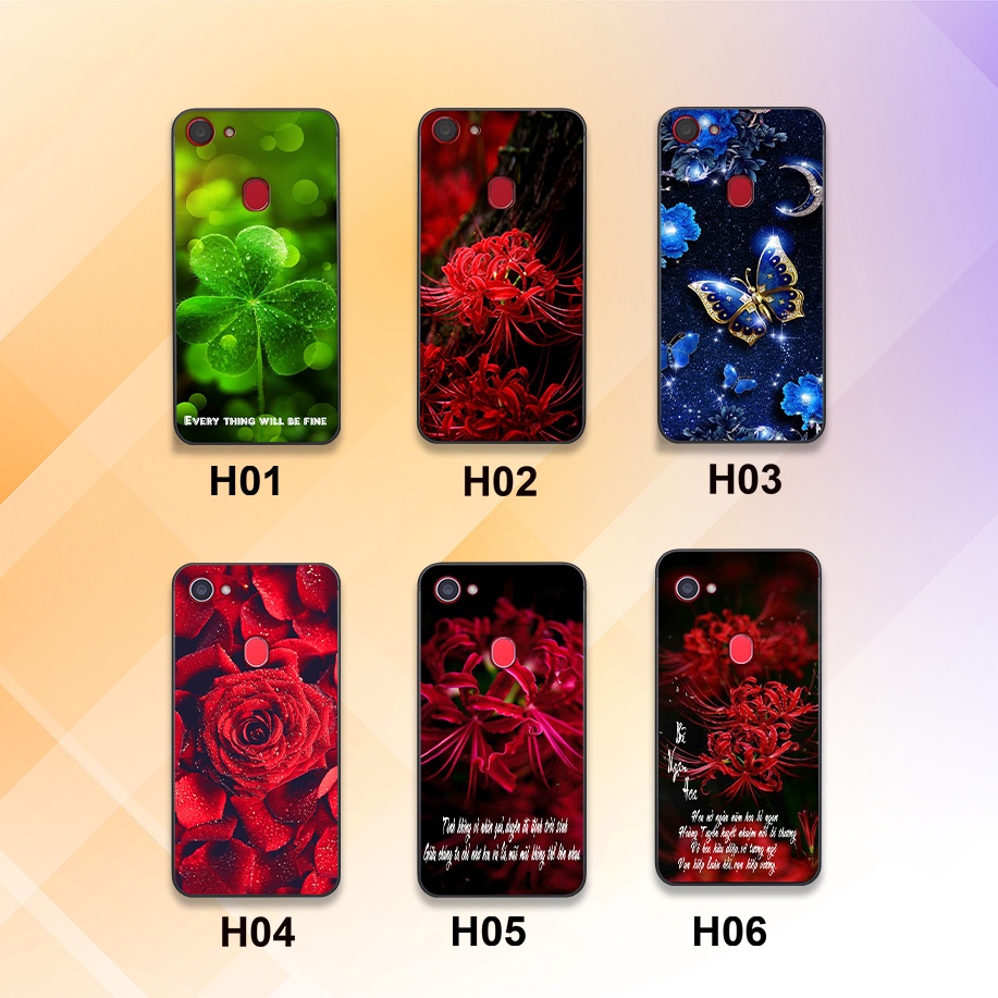 🔥Ốp lưng kính cường lực OPPO F5 - F5 YOUTH - F7 in hình hoa bỉ ngạn sang chảnh