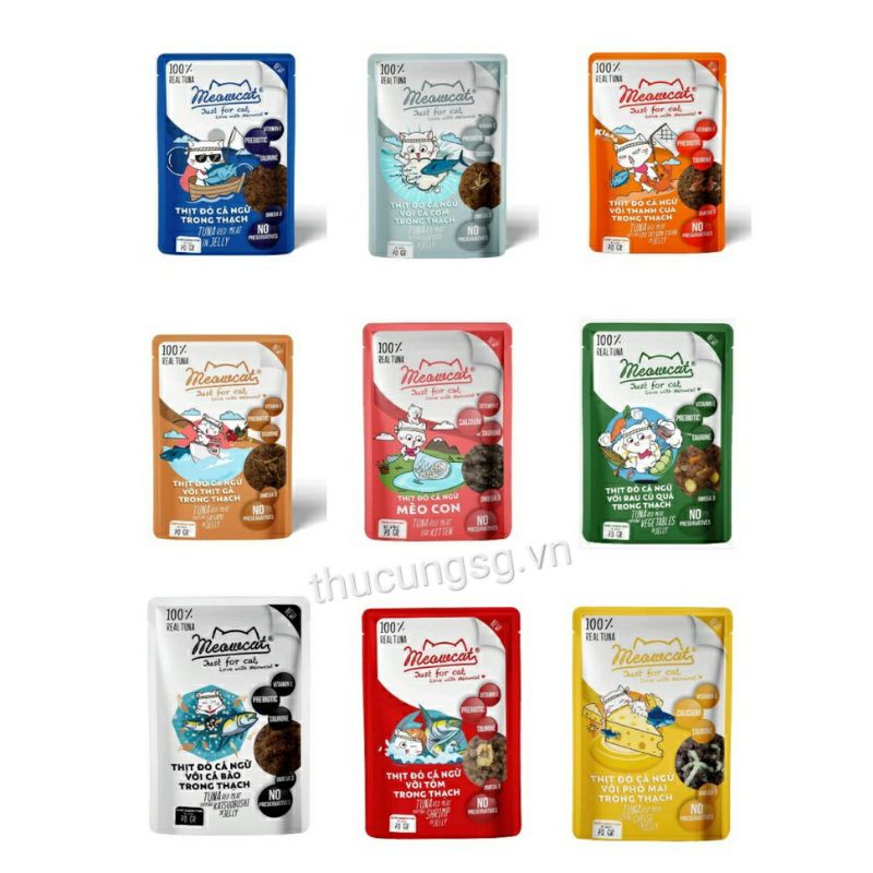 Pate mèo Meowcat gói 70g (gồm 9 vị)