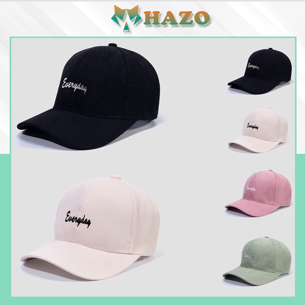 Mũ Lưỡi Trai Nón Kết Thêu Chữ Everyday 344 Phong Cách Ulzzang Form Unisex Nam Nữ - Hazo