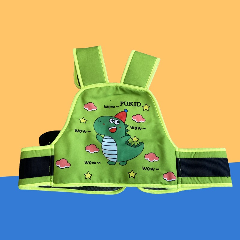 Đai đi xe máy an toàn cao cấp hình khủng long đeo vai, thắt lưng, đai ngực cho bé 1-10 tuổi