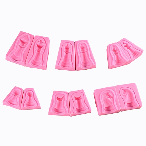 Set 6 khuôn làm bánh DIY đa năng hình quân cờ vua 3D độc đáo