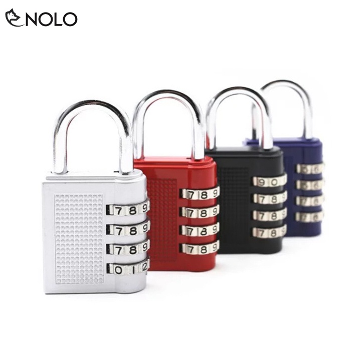 Ổ Khóa Mini 4 Số Dùng Khóa Tủ Sắt Cá Nhân Balo Vali Cửa Phòng Chất Liệu Hợp Kim Chịu Lực Đường Kính Càng Khóa 6mm