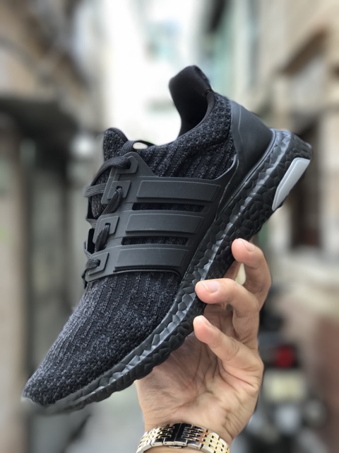 Giày Ultra Boost Triple Black nam nữ nhẹ thoáng êm ôm gym chạy bộ