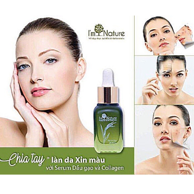 (TẶNG QUÀ) Serum Dầu Gạo & Collagen I’m Nature - Dưỡng Da Trắng Sáng Và Mờ Thâm 20ml | BigBuy360 - bigbuy360.vn