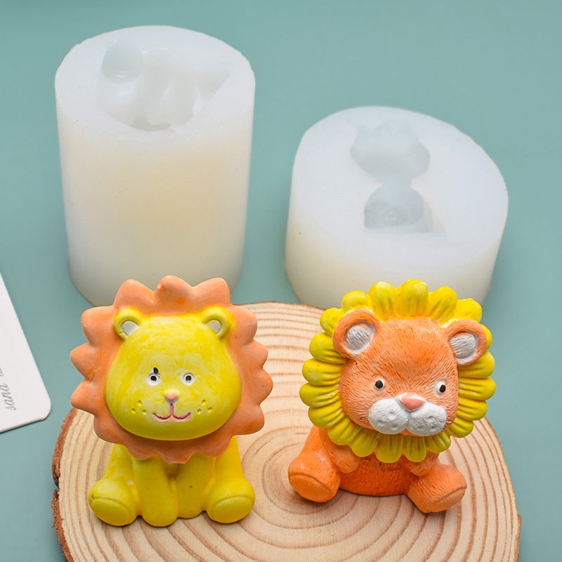 Khuôn Làm Bánh Pudding Hình Sư Tử Bằng Silicone