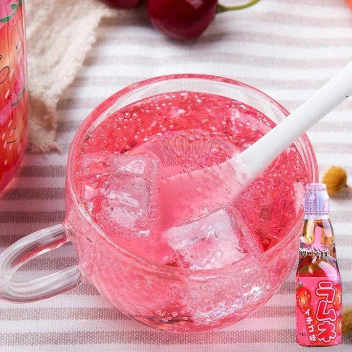 Nước Ngọt, Nước Soda Giải Khát Có Gas Ramune Hata Nhật Bản Đủ 5 Vị 200ml