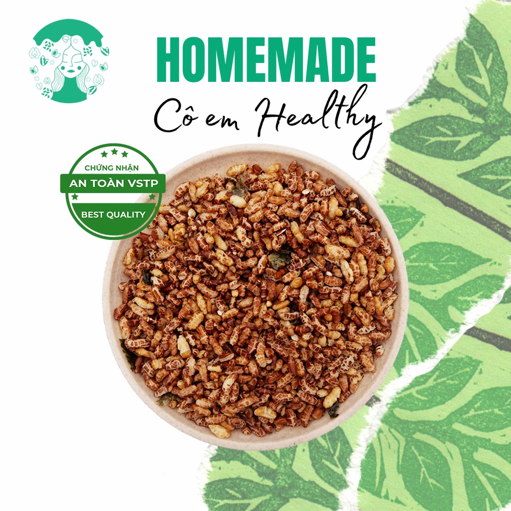 Gạo Lứt Sấy Rong Biển HOMEMADE nguyên vị giòn ngon 300G ăn vặt, giảm cân, cho người ăn kiêng, ăn chay, mắc tiểu đường