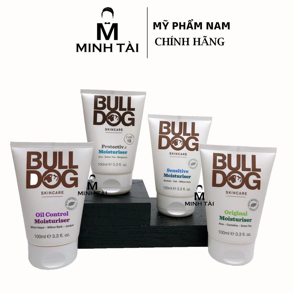 Kem Dưỡng Ẩm Da Mặt Nam BULLDOG Moisturiser - 100ml - Hàng Chính Hãng