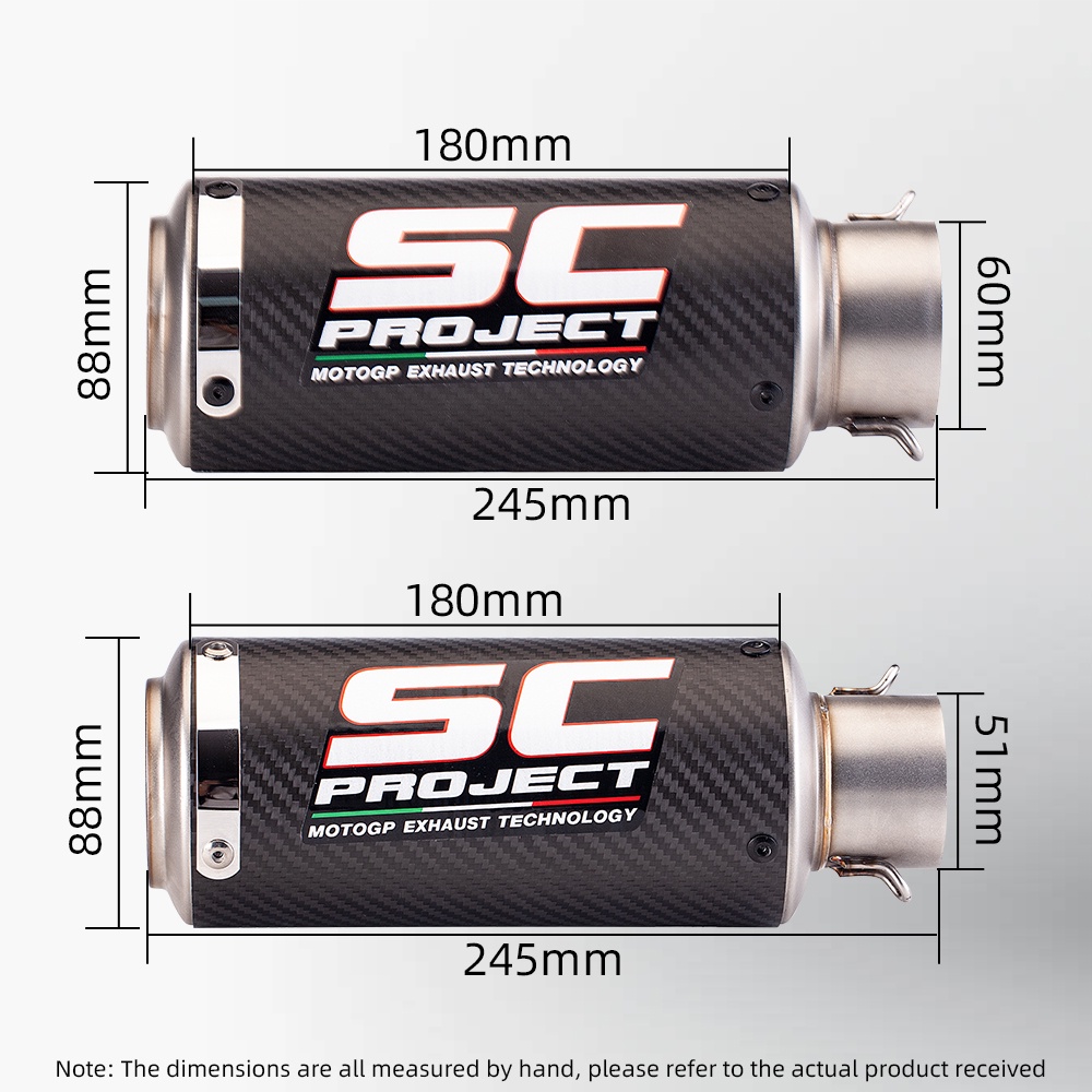 Pô Thể Thao Pô độ SC Project 51mm 60mm