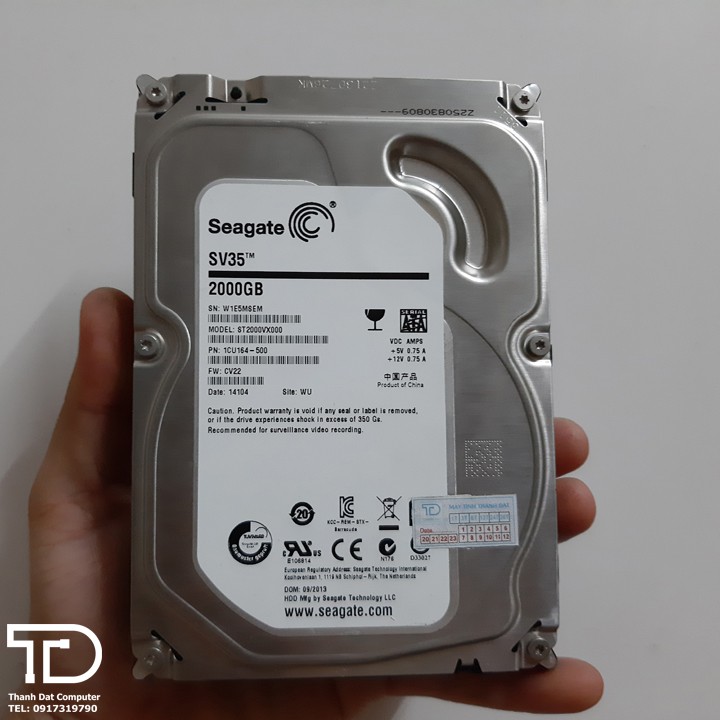 Ổ cứng máy tính / camera 2TB tháo máy sức khỏe 100% - HDD 2TB 3.5 inch