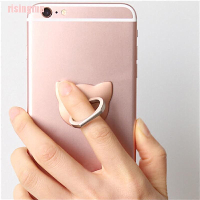 Risingmp☪ Cat Holder Animal 360° Ring Stand Finger Bracket For Smart Phone Mobile Phone