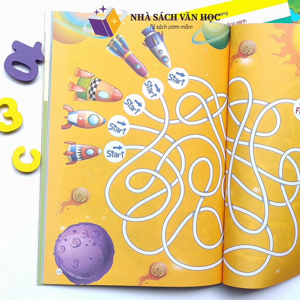 Sách -Trò Chơi Mê Cung Và Trò Chơi Tìm Kiếm - Rèn Luyện Trí Thông Minh - Phát Triển Tư Duy Cho Trẻ Từ 2-6 Tuổi 4 Cuốn.