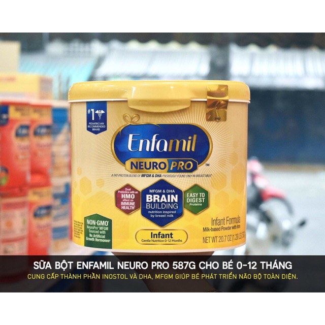 Sữa bột Enfamil Neuro Pro NON-GMO Infant Formula 587g