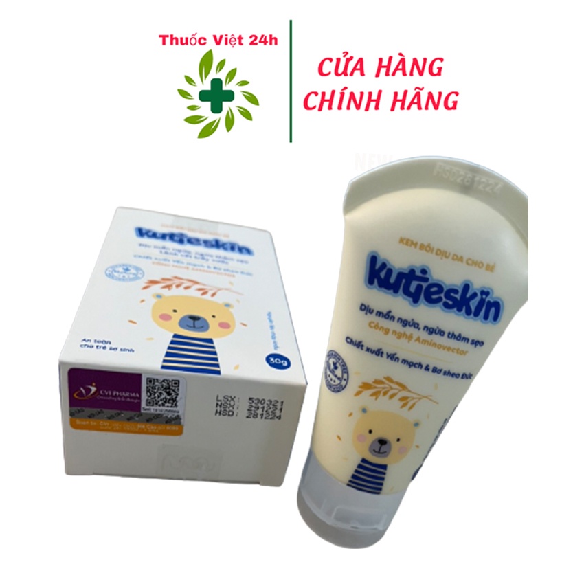 Kutieskin - Kem Bôi Dịu Da Cho Bé - Hộp 30g - TV