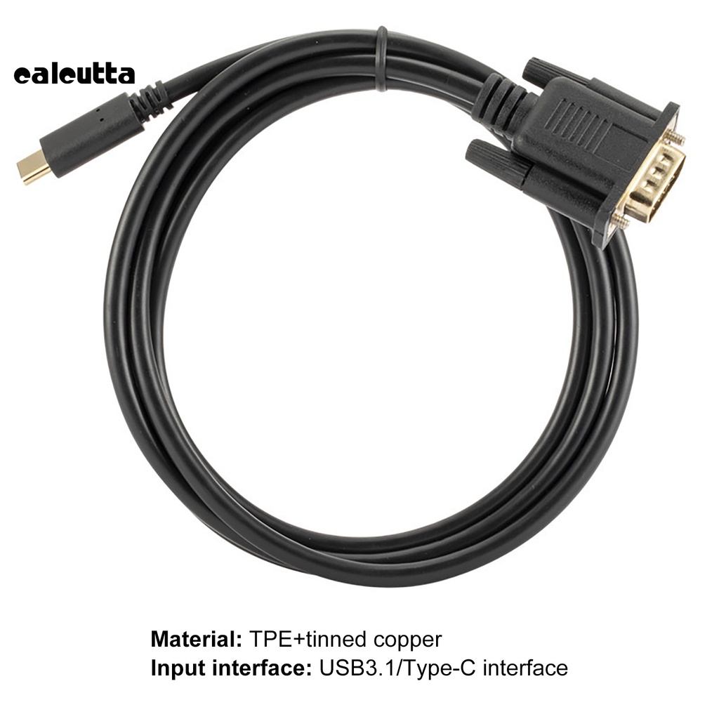 Cáp Chuyển Đổi Usb 3.1 Type-C Sang VGA 1080P Siêu Nhẹ Chống Rối Chuyên Dụng Cho Màn Hình