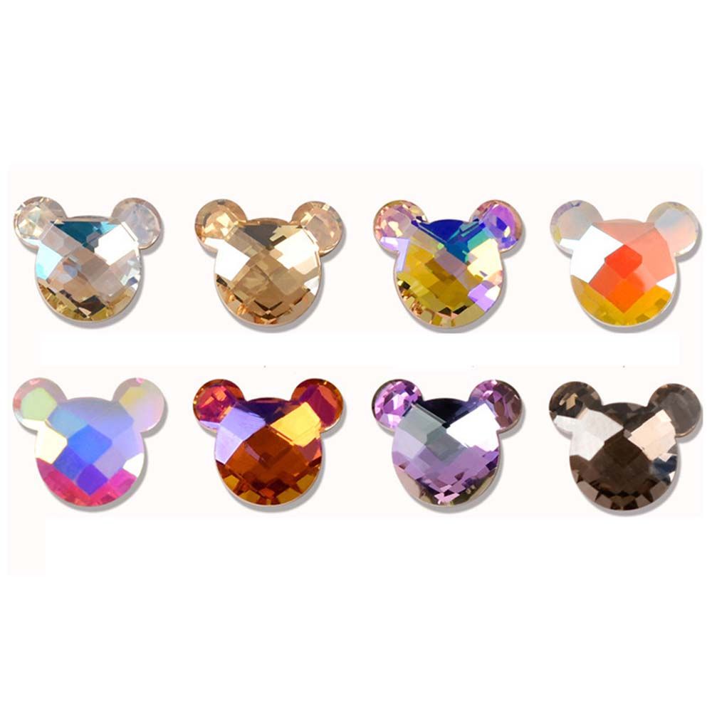 [Hàng mới về] Phụ kiện trang trí móng nghệ thuật hình chuột mickey 3d nhiều màu lấp lánh sang trọng diy