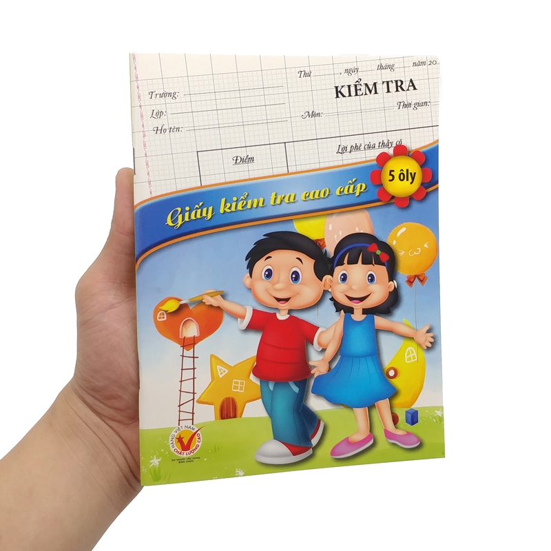 Giấy Kiểm Tra 5 Ô ly CNCLC - Mẫu 1