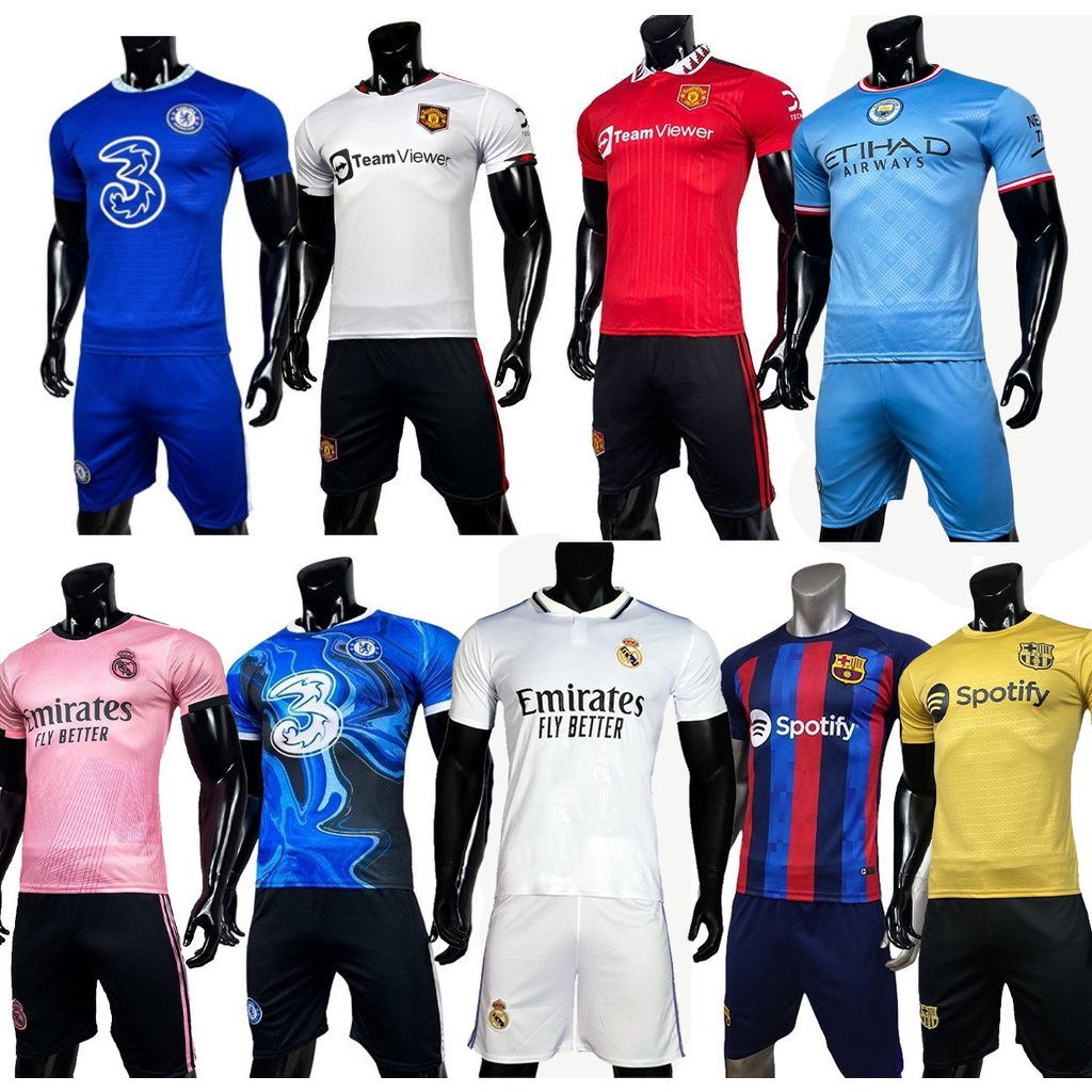 Áo Đá Bóng Nam Bộ Đồ Thể Thao Đá Banh Clb Hàng Mè Caro Mát Mu Barca Real Juve Chelsea Arsenal Mancity Liver Psg Dortmund