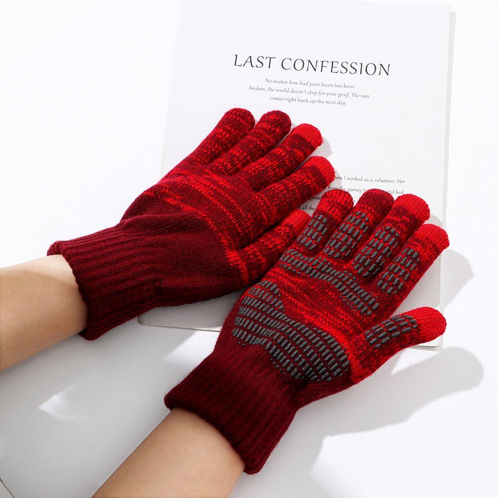 Găng Tay Lái Xe Vải Nhung Dệt Kim Co Giãn Giữ Ấm Cánh Tay