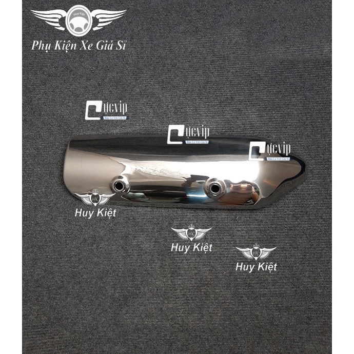 Combo Ốp Che Pô + Nẹp Pô SH 2009 - 2011 Inox 304 KIểu Dáng Ý MS4696