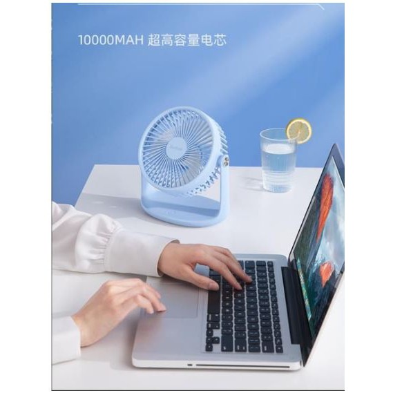 [Dùng liên tục 60h ] Quạt Yoobao kẹp tích điện F04 MAX 360 độ 10000 mAh