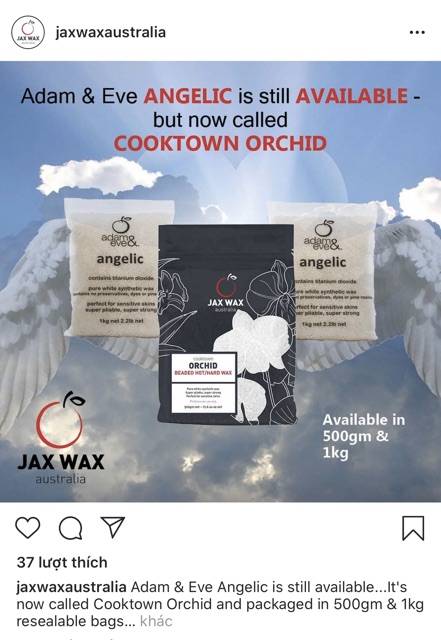 TÚI 500g JAX WAX AUSTRALIA TẨY LÔNG TRIỆT LÔNG CHÍNH HÃNG