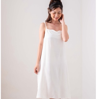 Đầm 2 dây, đầm xuông - chất đũi lụa trơn basic nữ 🌸🌸🌸 Ảnh và video thật