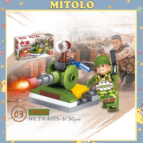 Lego cho bé MITOLOninjago chính hãng , súng lego giá rẻ xe quân đội , quân sự việt nam TM4005