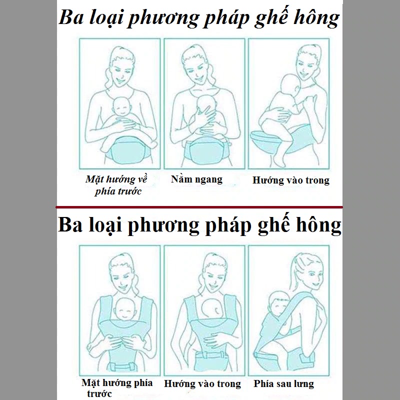 Đai điệu em bé nhều tư thế cho bé từ 3- 36 tháng tuổi- Địu trẻ em có bệ ngồi có thể tháo ròi dễ dàng sử dụng