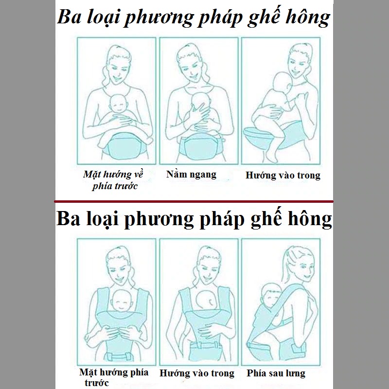 Đai điệu em bé nhều tư thế cho bé từ 3- 36 tháng tuổi- Địu trẻ em có bệ( ghế) ngồi có thể tháo ròi dễ dàng sử dụng