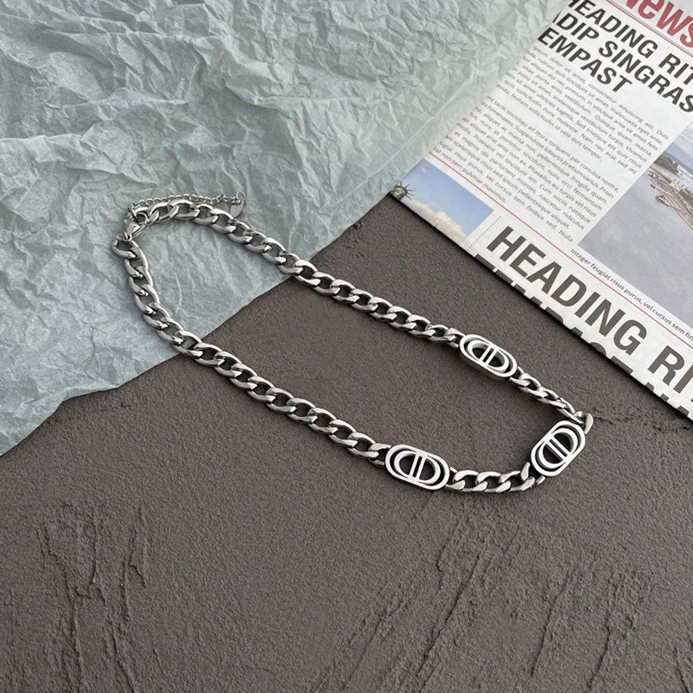 Vòng cổ Choker Hai Lớp Chữ D VANES1 Thời Trang Dành Cho Nam Và Nữ
