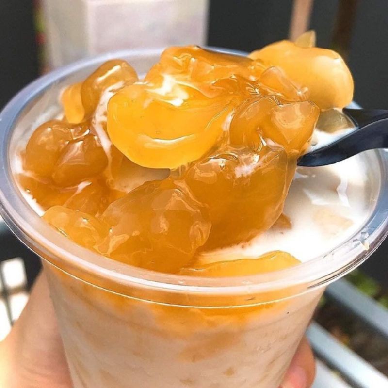 Hủ, hộp 500gr Thốt Nốt rim đường pha chế vào ly, cốc hoà quyện sữa tươi món ăn vặt đặc sản vùng bảy núi An Giang