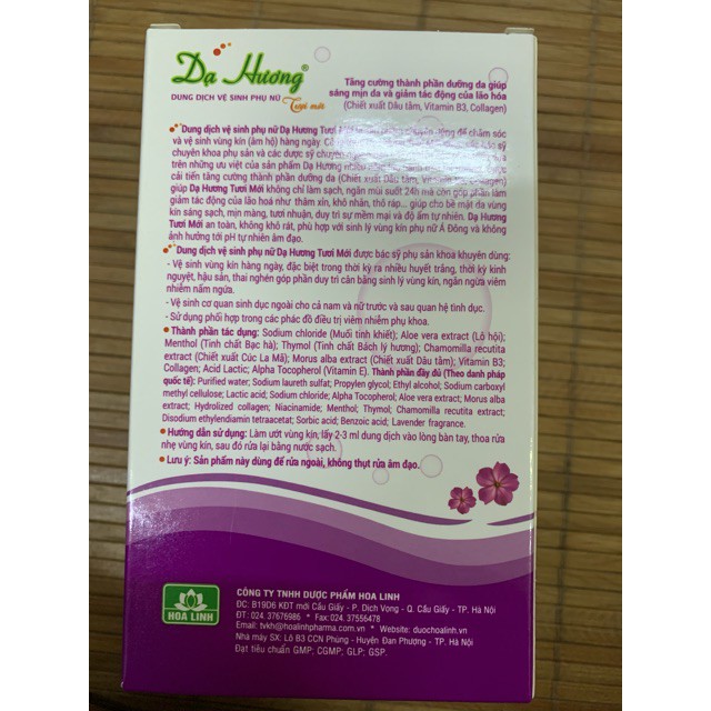 Dung Dịch Vệ Sinh Phụ Nữ Dạ Hương 100ml