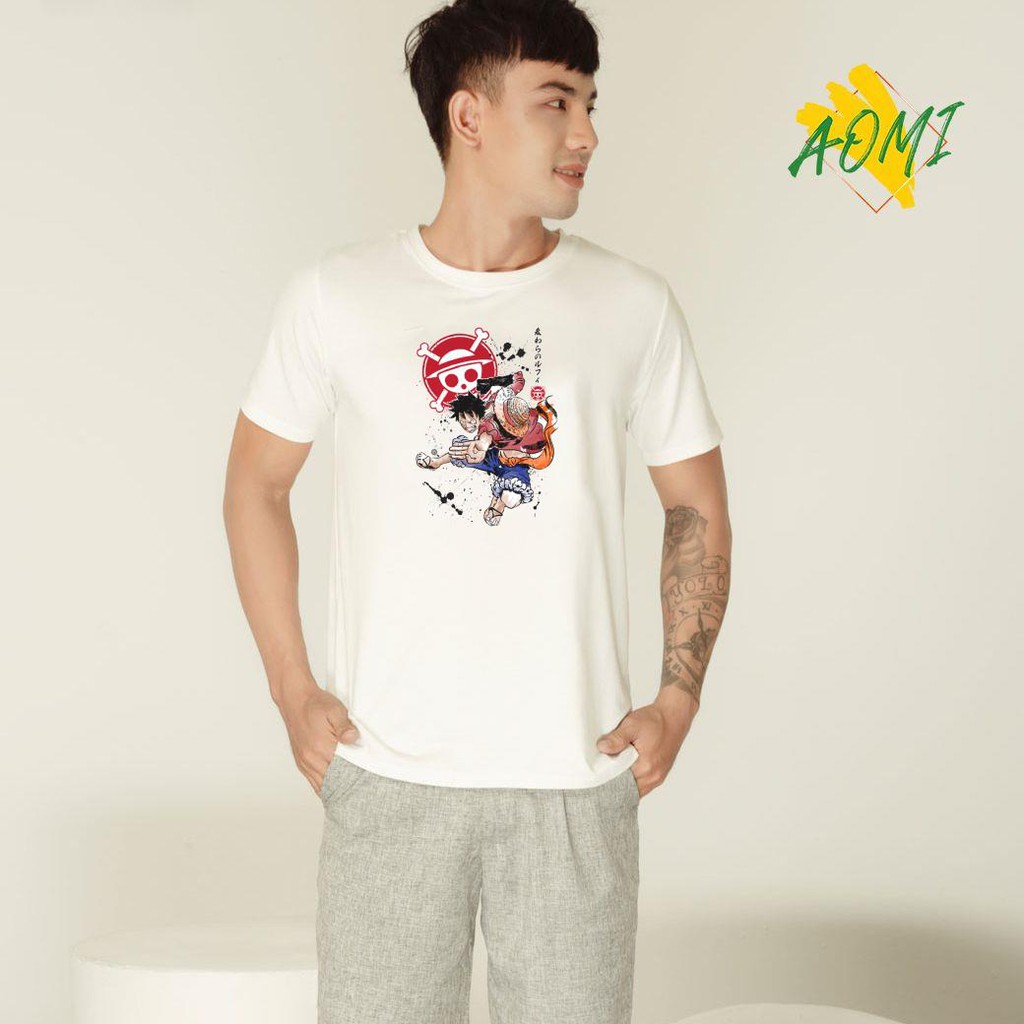 ÁO THUN UNISEX AOMI ĐẶC BIỆT ONE PIECE LUFFY PUCH LUFY TAY NGẮN TAY LỠ NAM NỮ AOMIVN THỜI TRANG