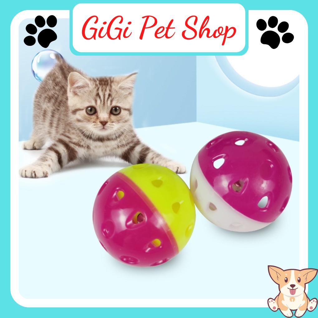 Quả bóng xúc sắc có chuông leng keng đồ chơi dễ thương cho thú cưng chó mèo giảm stress tập vờn - GiGi Pet Shop