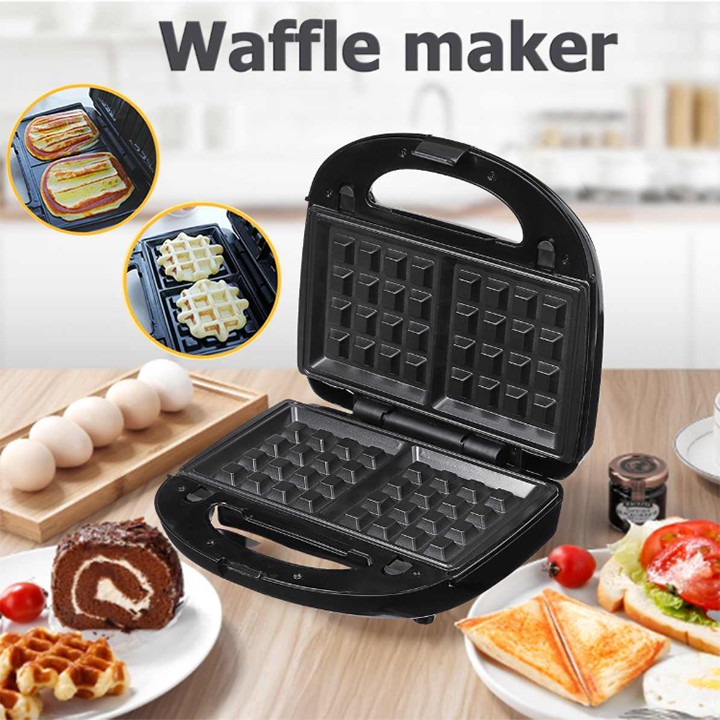 Máy làm bánh waffle khuôn vuông Haeger [Đại lý Chính Hãng]