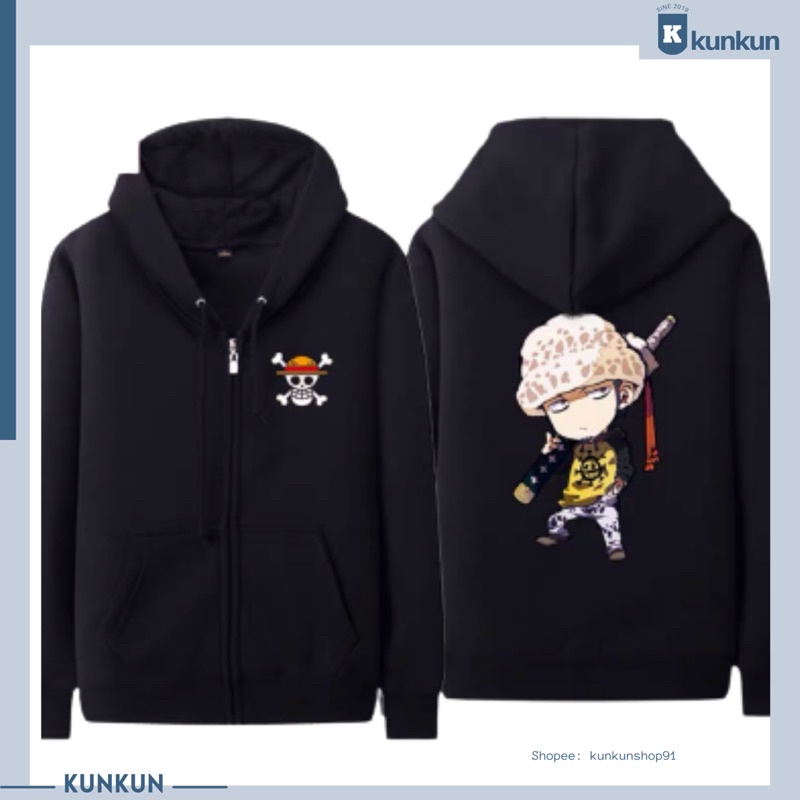 Áo Khoác Nỉ One Piece Mũ Rơm Nam Nữ Cá Tính Đủ Size