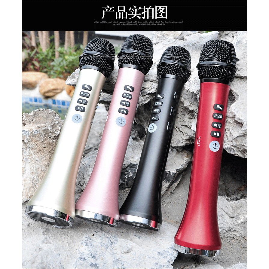 [Mã ELHACE giảm 4% đơn 300K] Micro Karaoke Bluetooth cao cấp thế hệ mới L-698 âm thanh tuyệt vời, công suất 15W